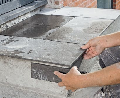 Klinker trappa: Mät upp och markera Klinker trappa: Mät upp och markera